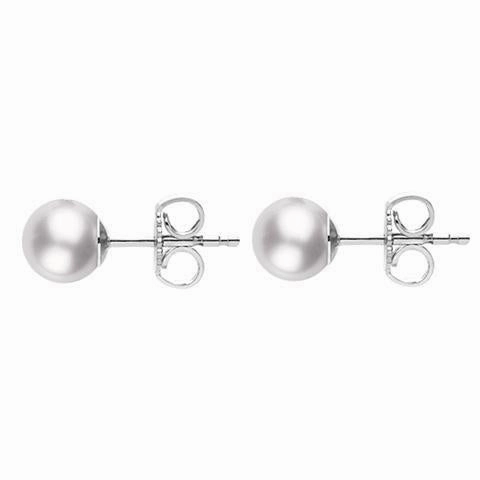 Mikimoto 18ct White Gold 7.5mm White Grade A Pearl Stud Earrings