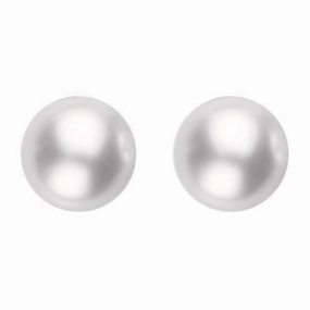 Mikimoto 18ct White Gold 7.5mm White Grade A Pearl Stud Earrings