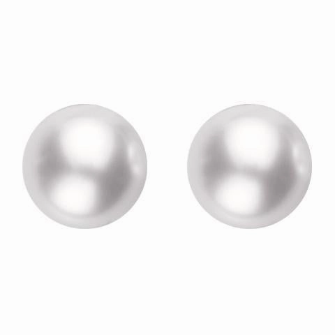 Mikimoto 18ct White Gold 7.5mm White Grade AA Pearl Stud Earrings