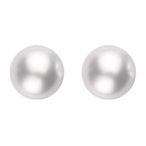 Mikimoto 18ct White Gold 7.5mm White Grade AA Pearl Stud Earrings