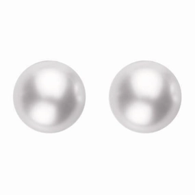 Mikimoto 18ct White Gold 8mm White Grade A Pearl Stud Earrings