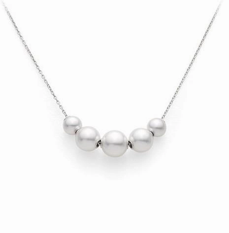 Mikimoto 18ct White Gold White Akoya Pearl Necklace