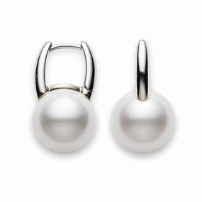 Mikimoto Classic Elegance 18ct White Gold White South Sea Pearl Earrrings
