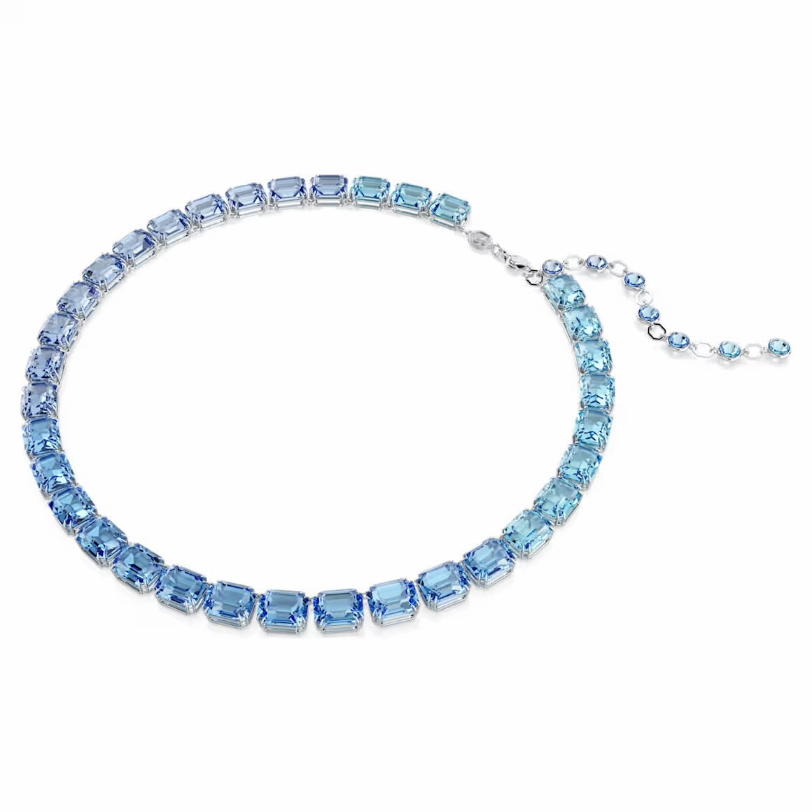 Millenia Blue Octagon Cut Tennis Necklace