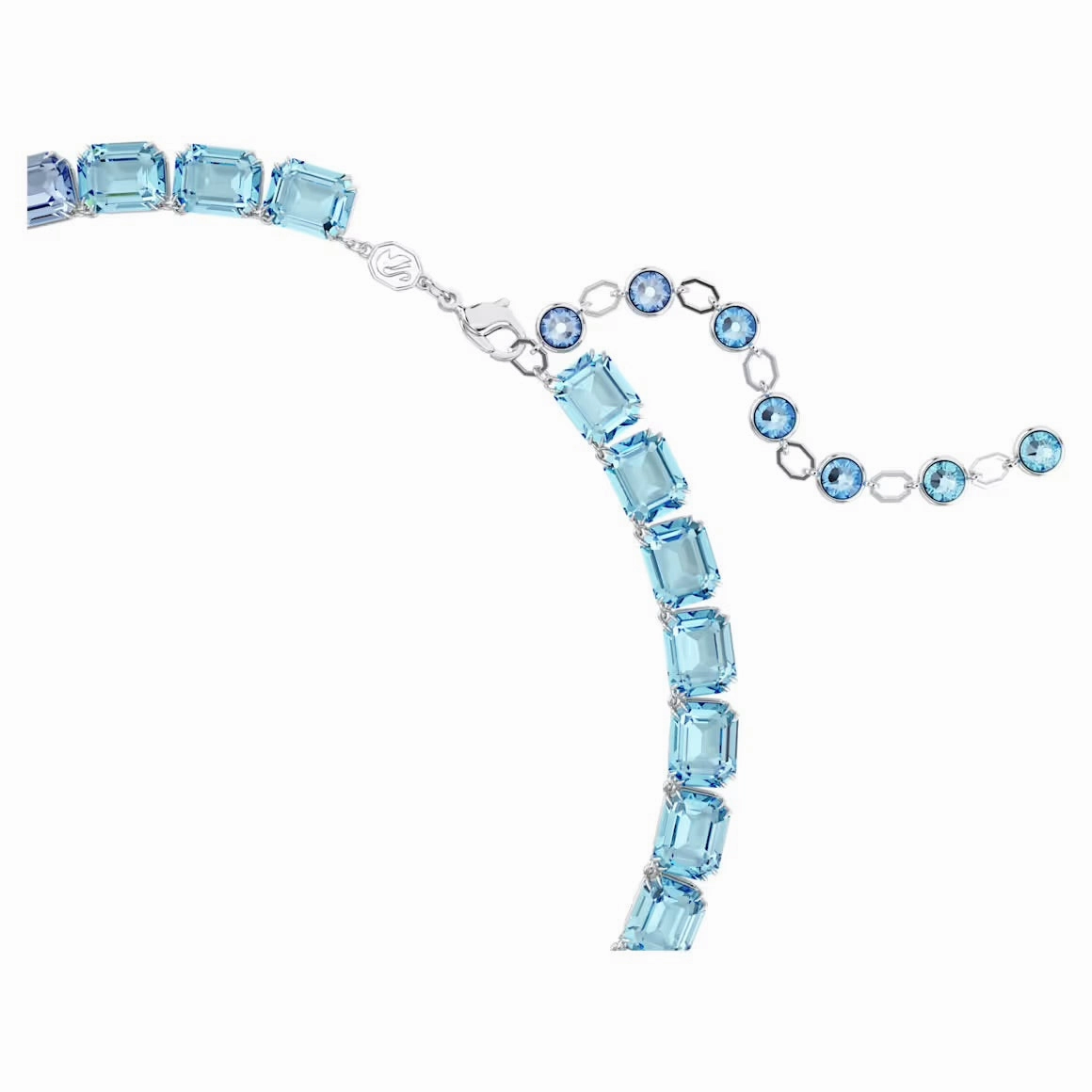 Millenia Blue Octagon Cut Tennis Necklace