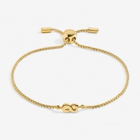 Mini Charms Infinity Gold Plated 24.5cm Adjustable Bracelet 7140