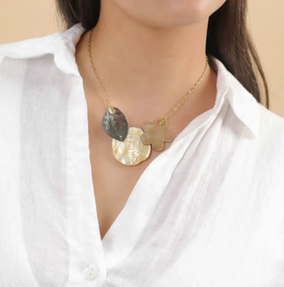 MON JARDIN 3 elements big necklace