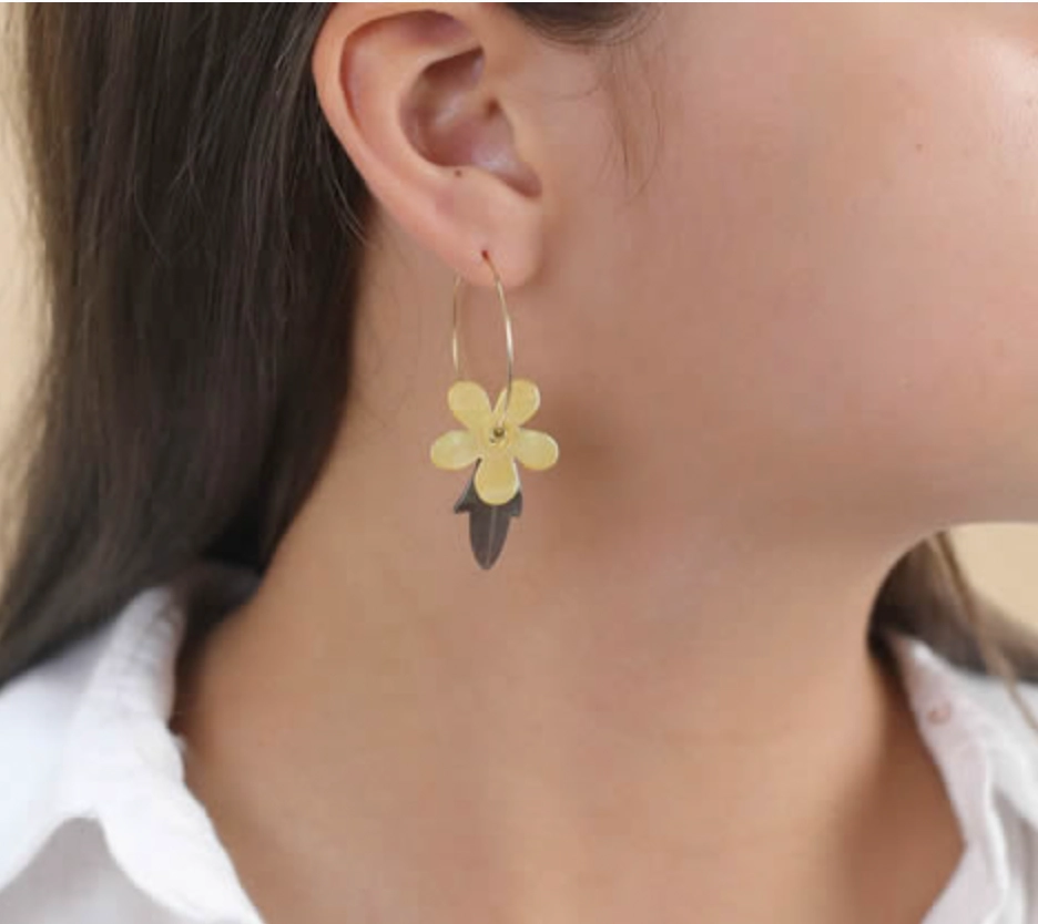 MON JARDIN creole earrings