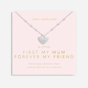 Mother's Day A Little First My Mum Forever My Friend Silver Plated Necklace 6932