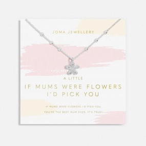 Mother's Day A Little If Mum's Were Flowers I'd Pick You Silver Plated Necklace 6928