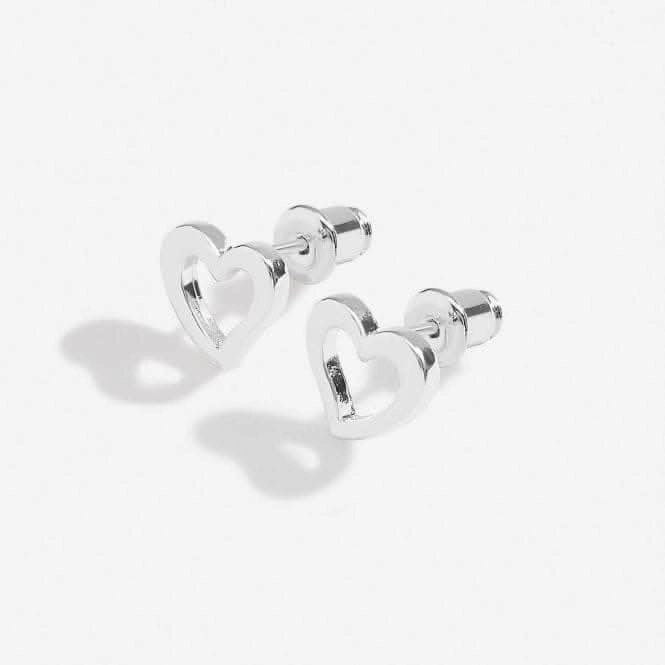Mother's Day From the Heart Gift Box Love You Mum Silver Plated Earrings 6963