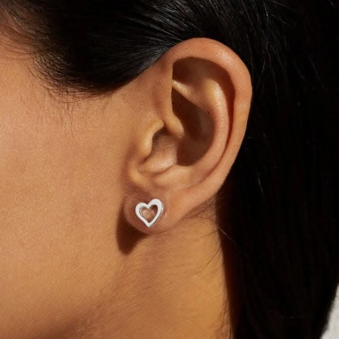 Mother's Day From the Heart Gift Box Love You Mum Silver Plated Earrings 6963