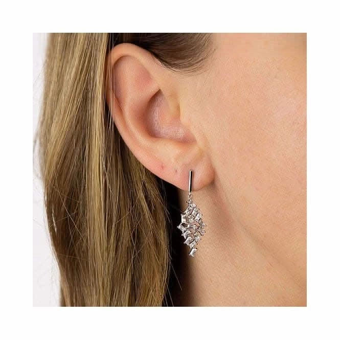 Multi Baguette Scatter Drop Earrings E6063