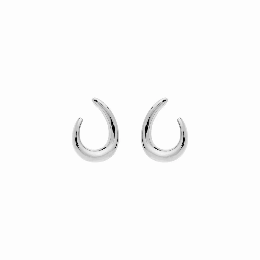 Najo - Baby Curl Stud Earrings Silver