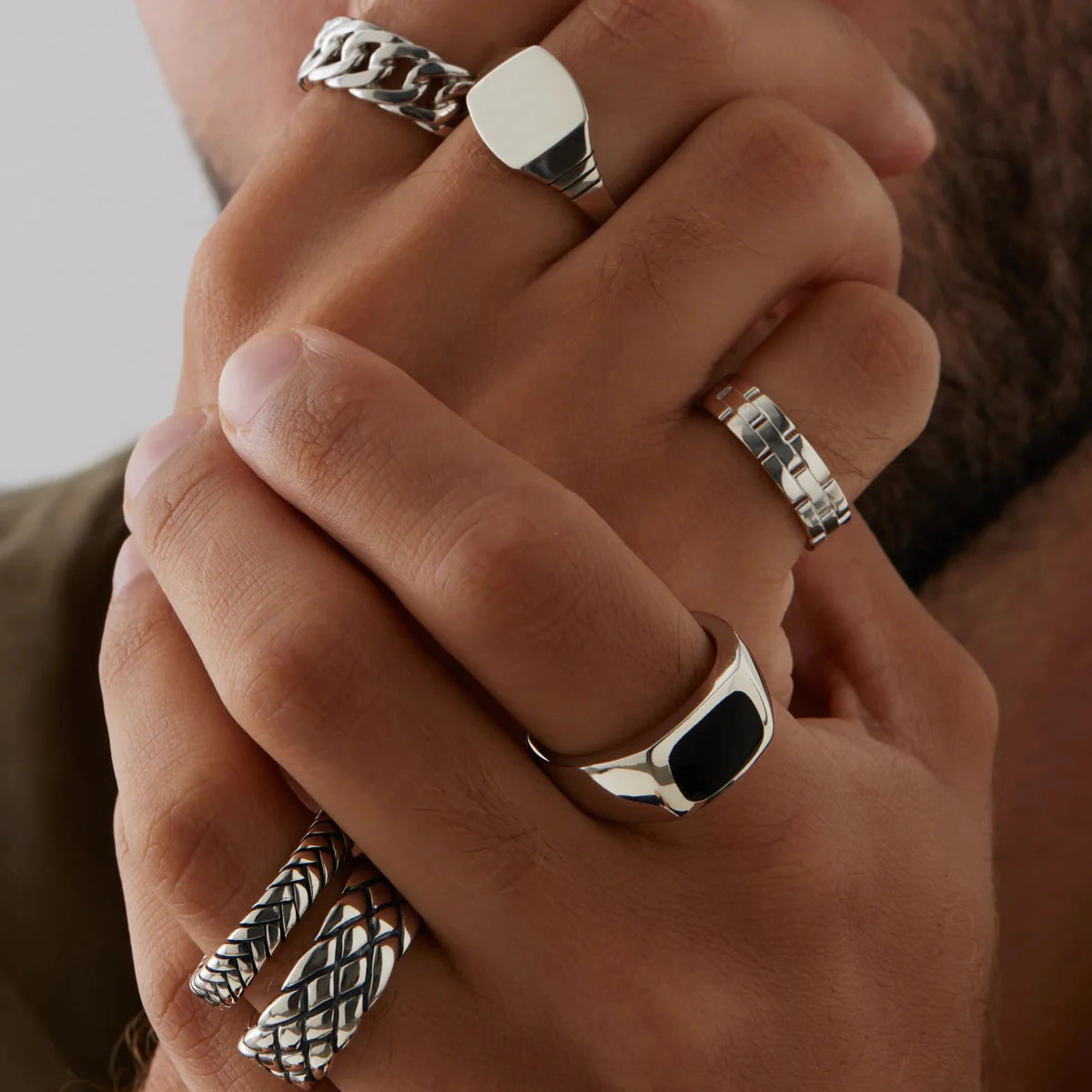 Najo - Bastion Mens Silver Ring