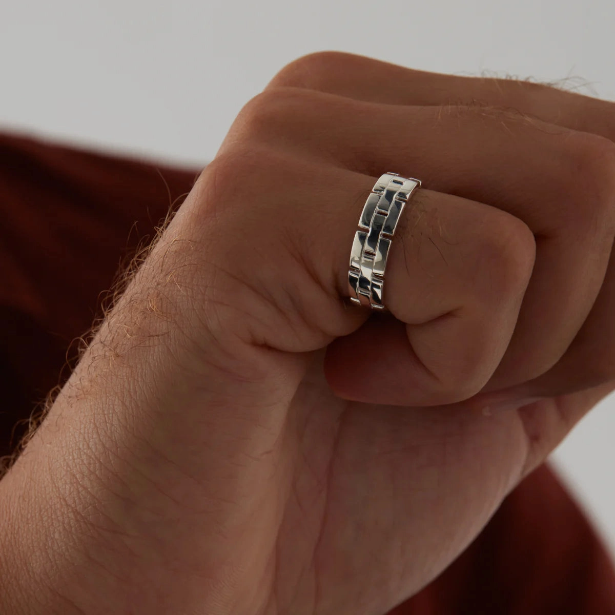 Najo - Bastion Mens Silver Ring