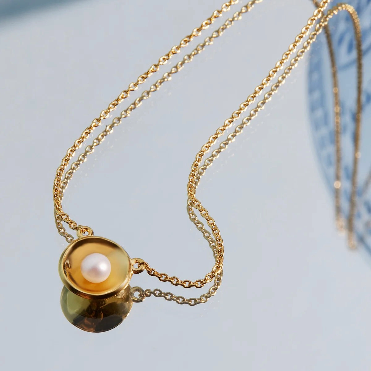 Najo - Capri Pearl Necklace Gold Plated
