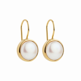 Najo - Chroma Pearl Earrings Gold Plated