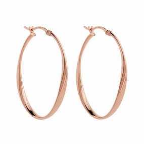 Najo - Cinta Large Hoop Earrings Rose Gold