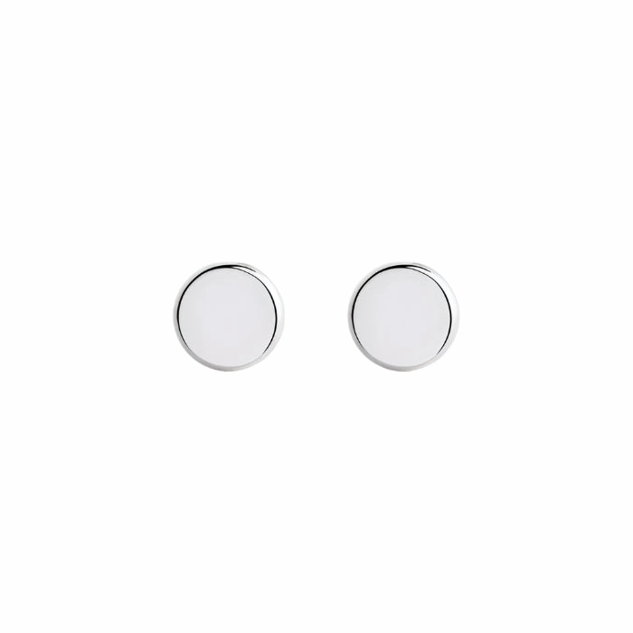 Najo - Clsico Round Mens Silver Cufflinks
