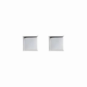 Najo - Clsico Square Mens Silver Cufflinks
