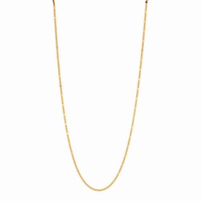 Najo - Curb and Mirror Link Gold Plated Chain