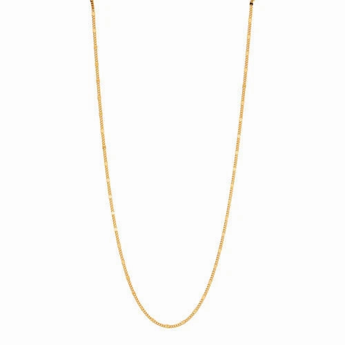 Najo - Curb and Mirror Link Gold Plated Chain