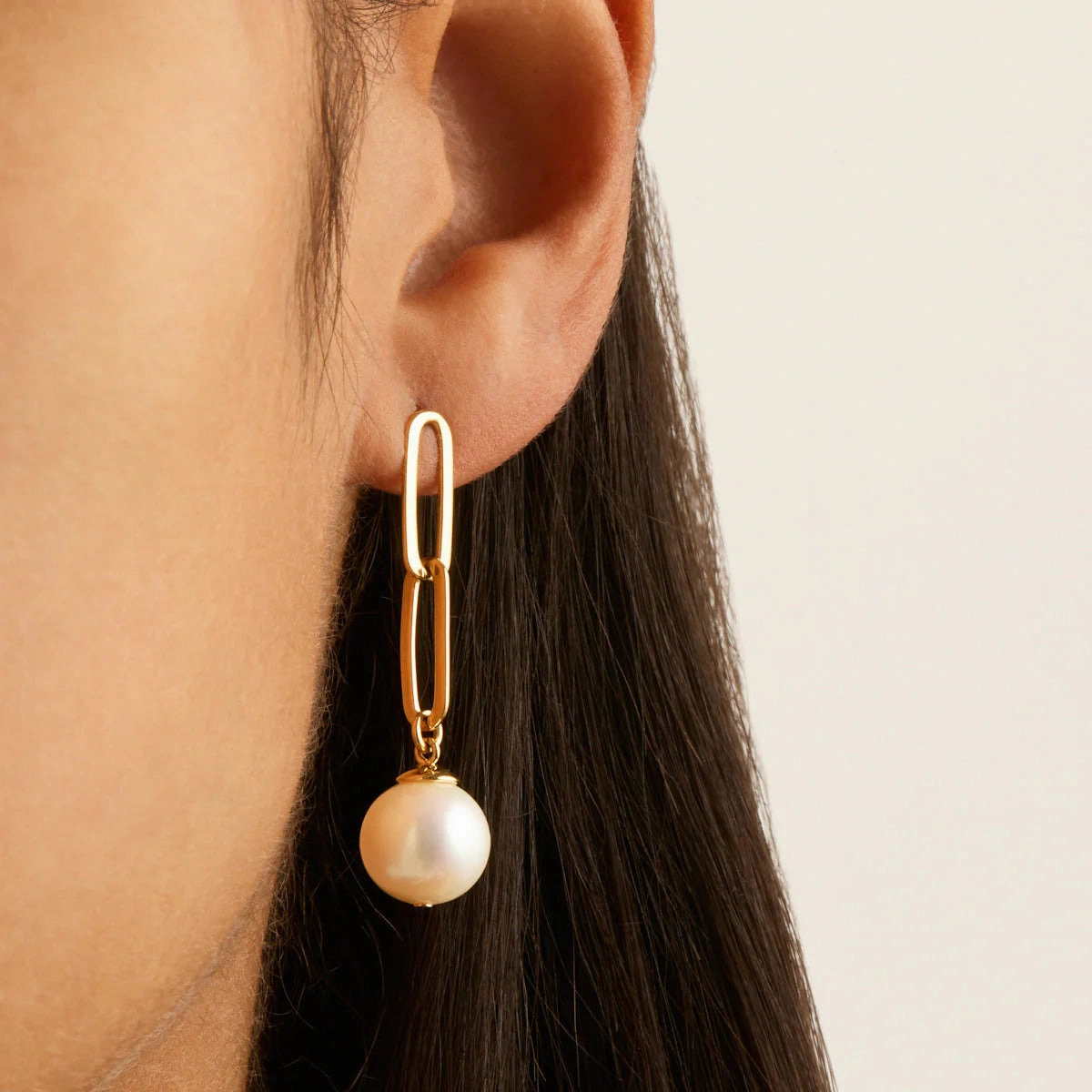 Najo - Eden Pearl Drop Gold Plated Earring
