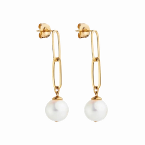 Najo - Eden Pearl Drop Gold Plated Earring
