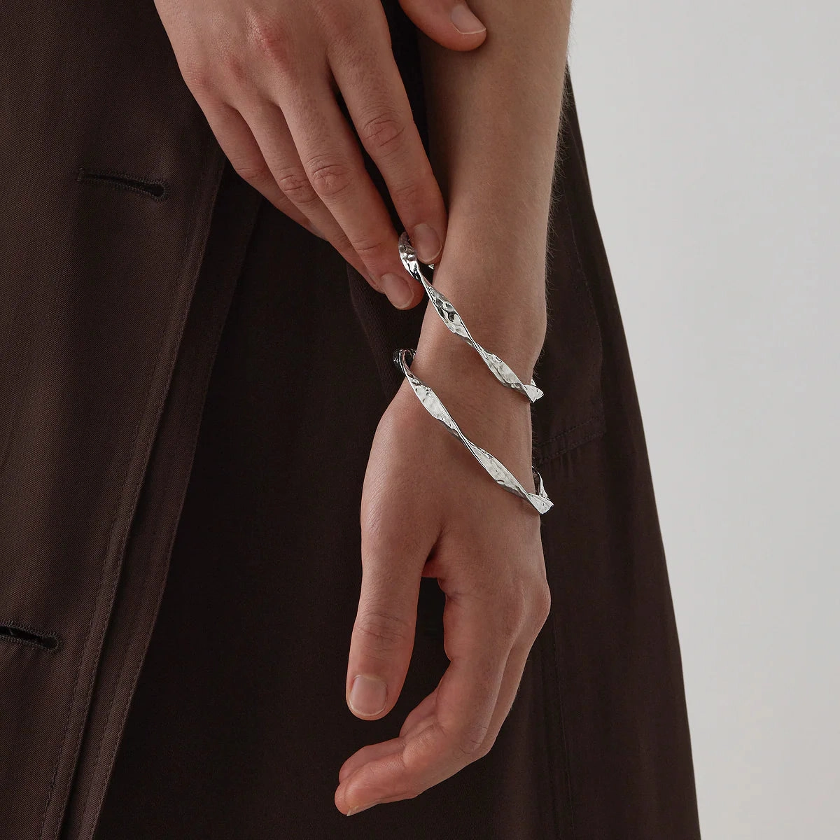 Najo - Enigma Bangle Silver