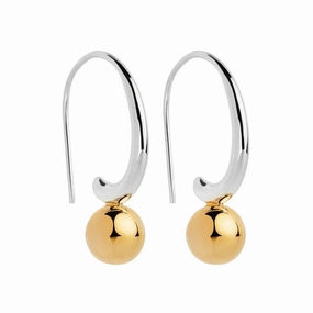 Najo - Fern Two-Tone Earrings