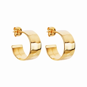 Najo - La Dolce Vita Hoop Earrings Gold Plated