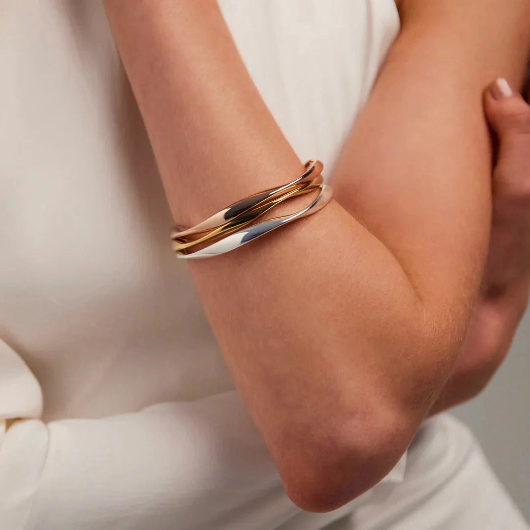 Najo -  Large Garden of Eden Bangle Gold Plated