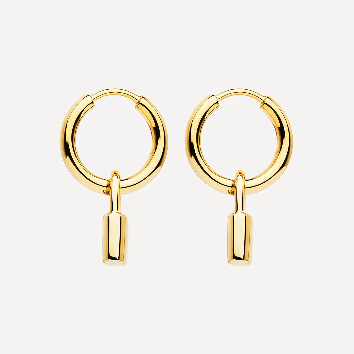 Najo - Love Lock Huggies Gold Plated