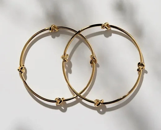 Najo - Nature's Knot Gold Bangle 64mm