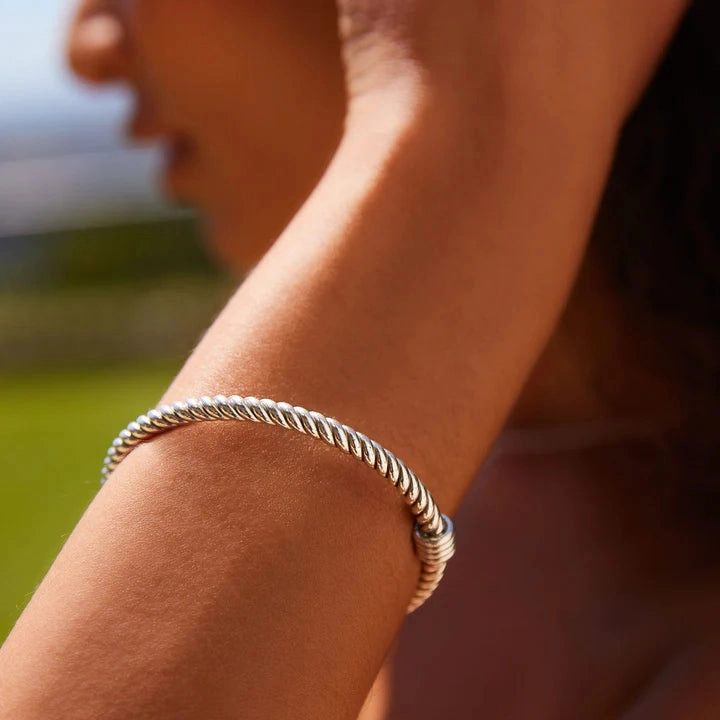 Najo - Rope Bangle Silver 65mm