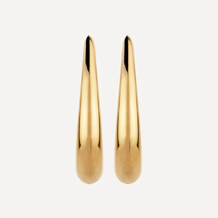 Najo - Sweep Stud Earrings Gold Plated