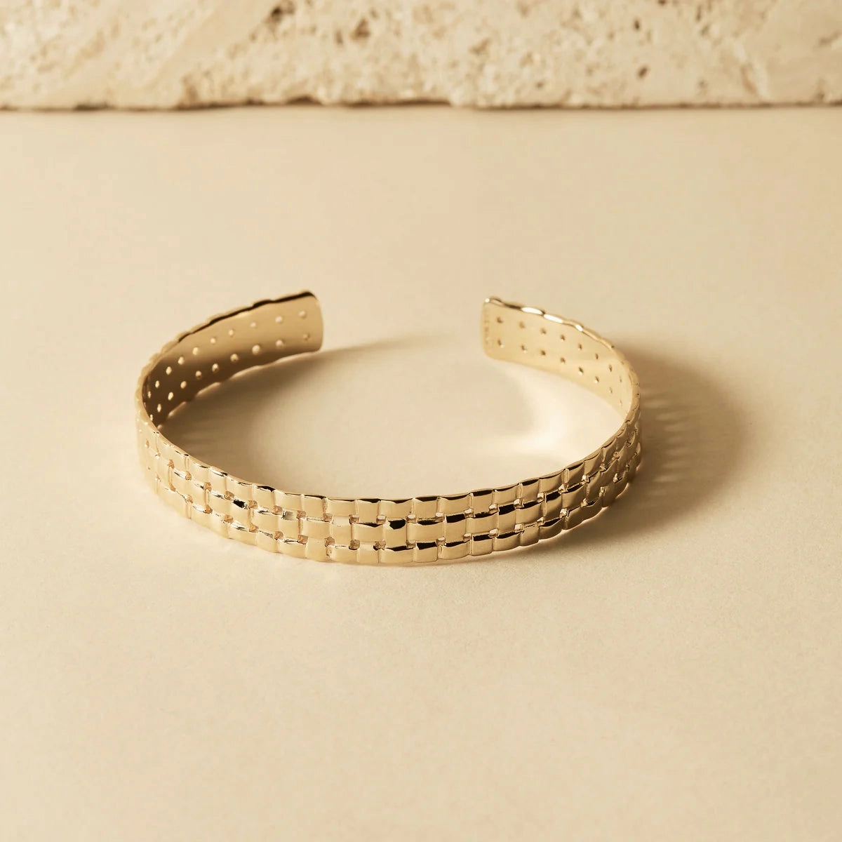 Najo - Weave Cuff 60mm Gold Plated