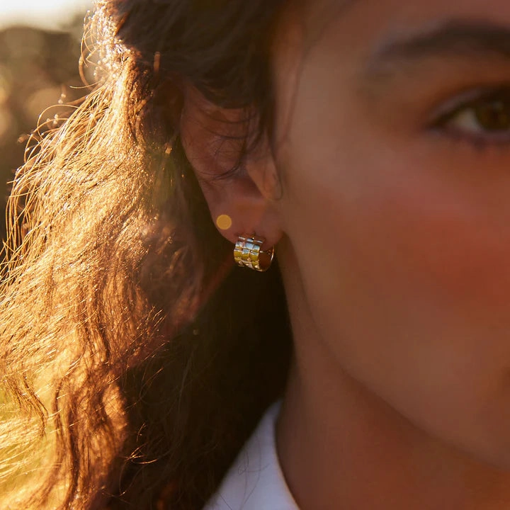 Najo - Weave Stud Hoop Earring