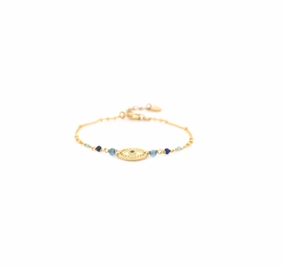 NAOMIE Round Disc Bracelet