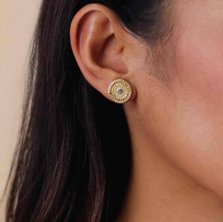 NAOMIE Round Stud Post Earring