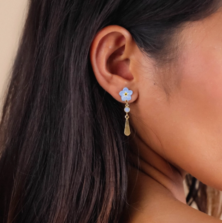 NEELA Forget Me Not Dangle Earring