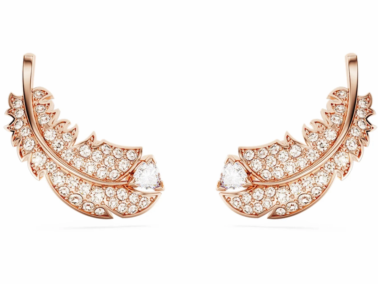 Nice Feather Rosegold Earring