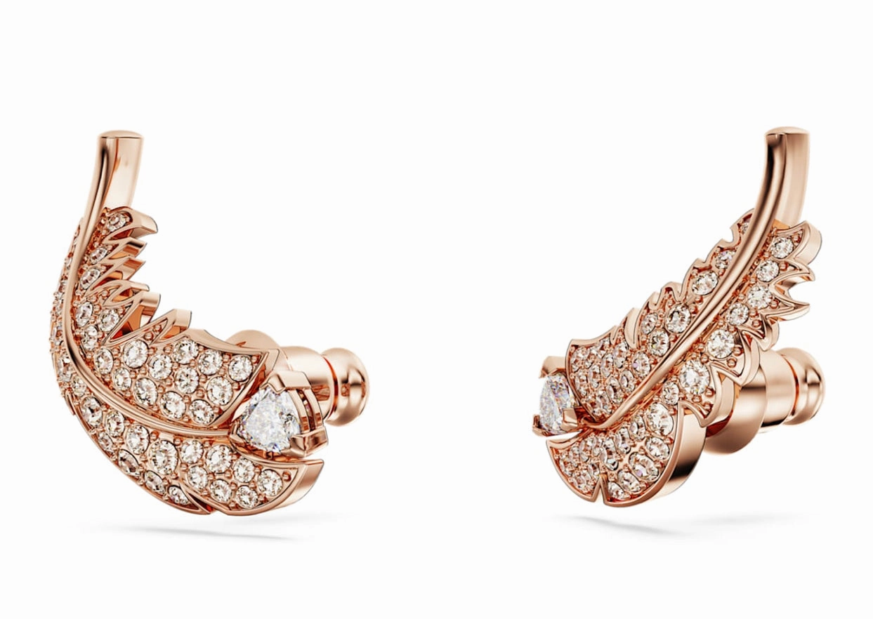 Nice Feather Rosegold Earring