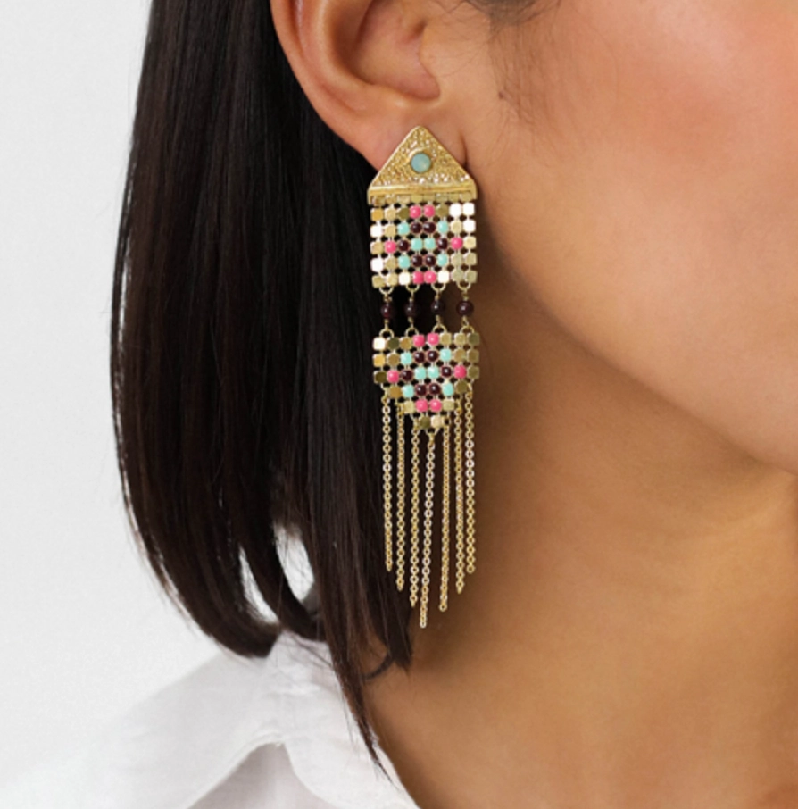 NOEMIE triangular post earrings