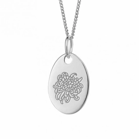November Chrysanthemum Birth Blooms Pendant P5125