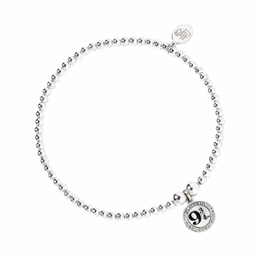 Official Harry Potter Sterling Silver Platform 9 3/4 Embellished Charm Bracelet