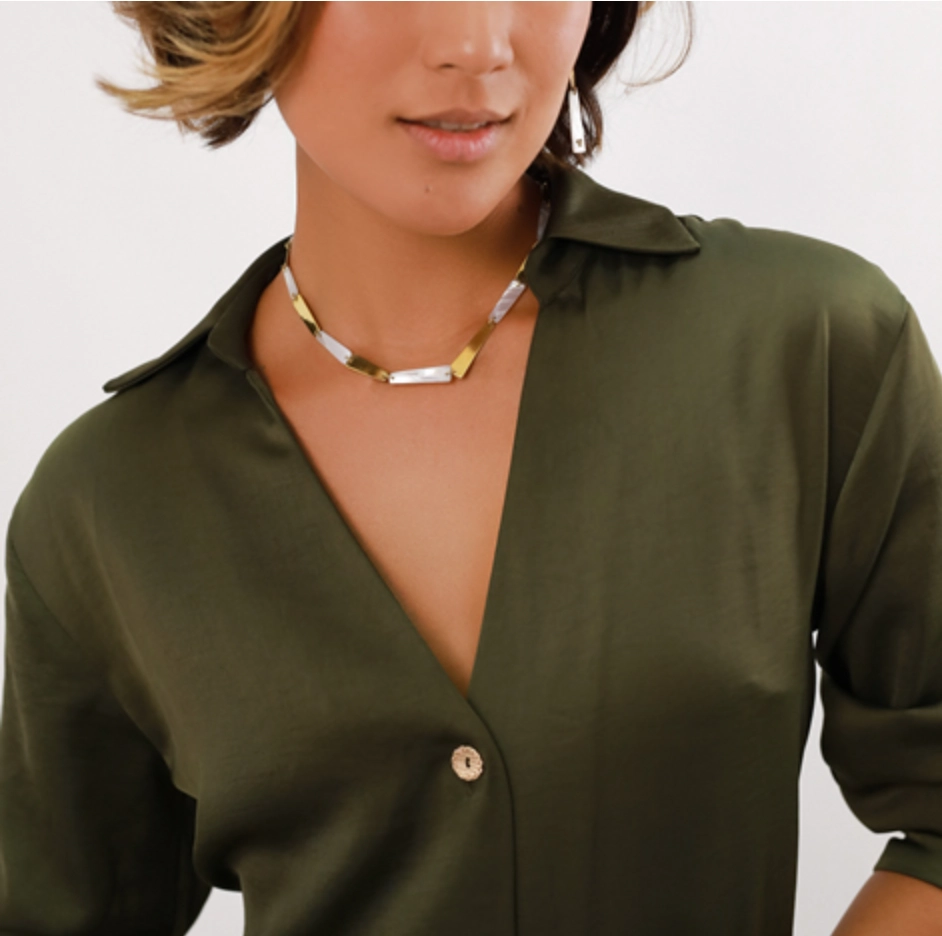 OLWEN Alternate Rectangular Necklace