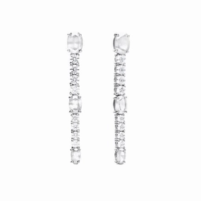 Oval & Round Zirconia Drop Earrings E6052