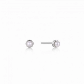 Pearl Cabochon Stud Earrings E043-01H